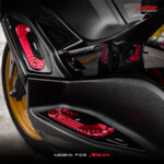 MORIN XMAX front footrest set, 2 colors, top-bottom (CNC) - Image 2