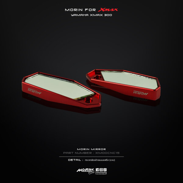MORIN XMAX กระจกส่องข้างแนบแฟริ่ง (CNC) - Image 3