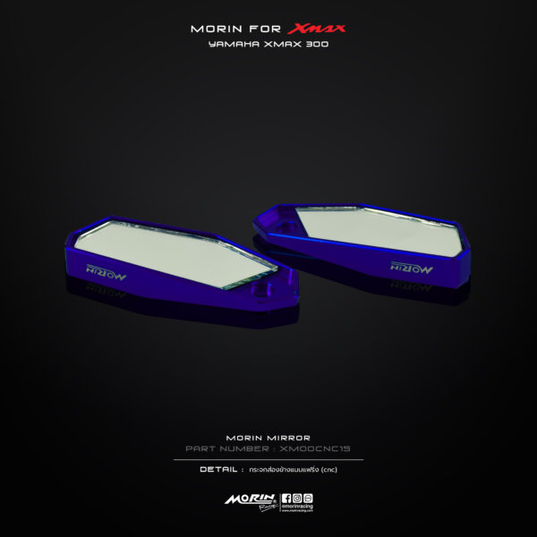 MORIN XMAX กระจกส่องข้างแนบแฟริ่ง (CNC) - Image 4