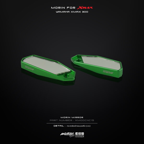 MORIN XMAX กระจกส่องข้างแนบแฟริ่ง (CNC) - Image 6