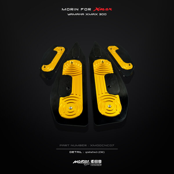 MORIN XMAX front footrest set, 2 colors, top-bottom (CNC) - Image 8