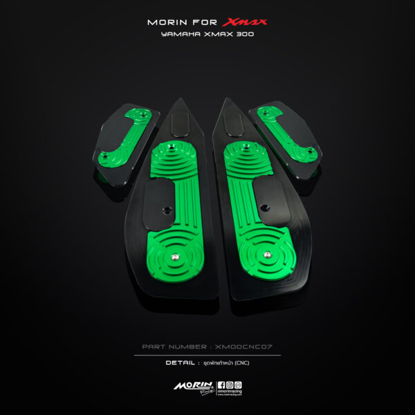 MORIN XMAX front footrest set, 2 colors, top-bottom (CNC) - Image 7