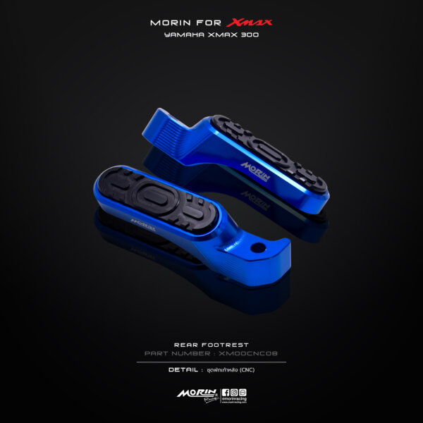 MORIN XMAX rear footrest set, 2 colors (CNC) - Image 4