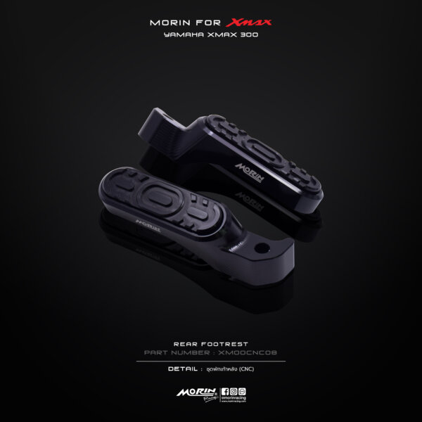 MORIN XMAX rear footrest set, 2 colors (CNC) - Image 8