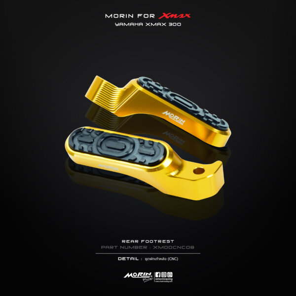 MORIN XMAX rear footrest set, 2 colors (CNC) - Image 9