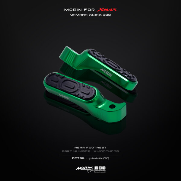 MORIN XMAX rear footrest set, 2 colors (CNC) - Image 7