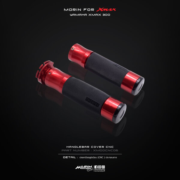 MORIN XMAX ปลอกมือ อลูมิเนียม(CNC) ประกอบยาง - Image 3