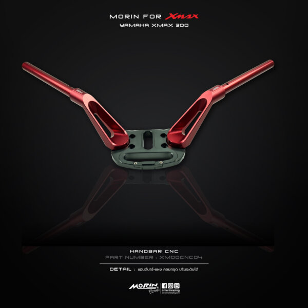 MORIN XMAX แฮนด์บาร์+แผงคอนกชุด(CNC) ปรับระดับได้ - Image 3