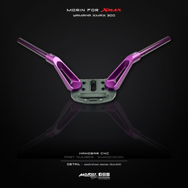 MORIN XMAX แฮนด์บาร์+แผงคอนกชุด(CNC) ปรับระดับได้ - Image 5