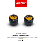 MORIN GIORNO ABS อุดกระจก ทูโทน YinYang CNC ดำ-ทอง (2ชิ้น/ชุด)