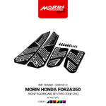 MORIN HONDA FORZA350 ชุดแผ่นพื้นพักเท้าหน้า 2 สี บน-ล่าง อลูมิเนียม (CNC) ครบชุด (4ชิ้น/ชุด)