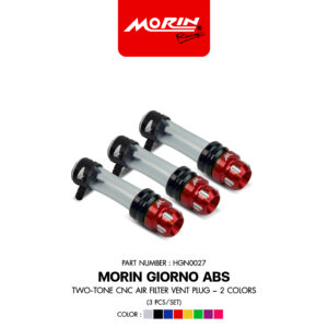 MORIN GIORNO ABS ตัวอุดระบายกรองอากาศ ทูโทน 2 สี CNC (3ชิ้น/ชุด)