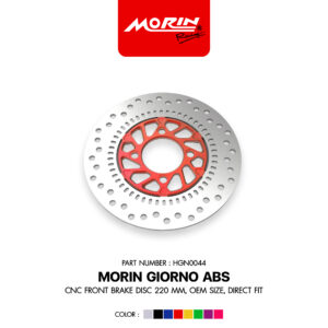 MORIN GIORNO ABS จานเบรคหน้า CNC ขนาด 220 มิล เท่าเดิม ตรงรุ่น
