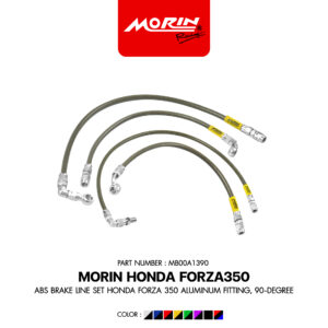 MORIN ชุดสายเบรค ABS HONDA FORZA350 หัวอลูมิเนียม