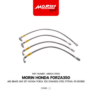 MORIN ชุดสายเบรค ABS HONDA FORZA350 หัวสแตนเลส