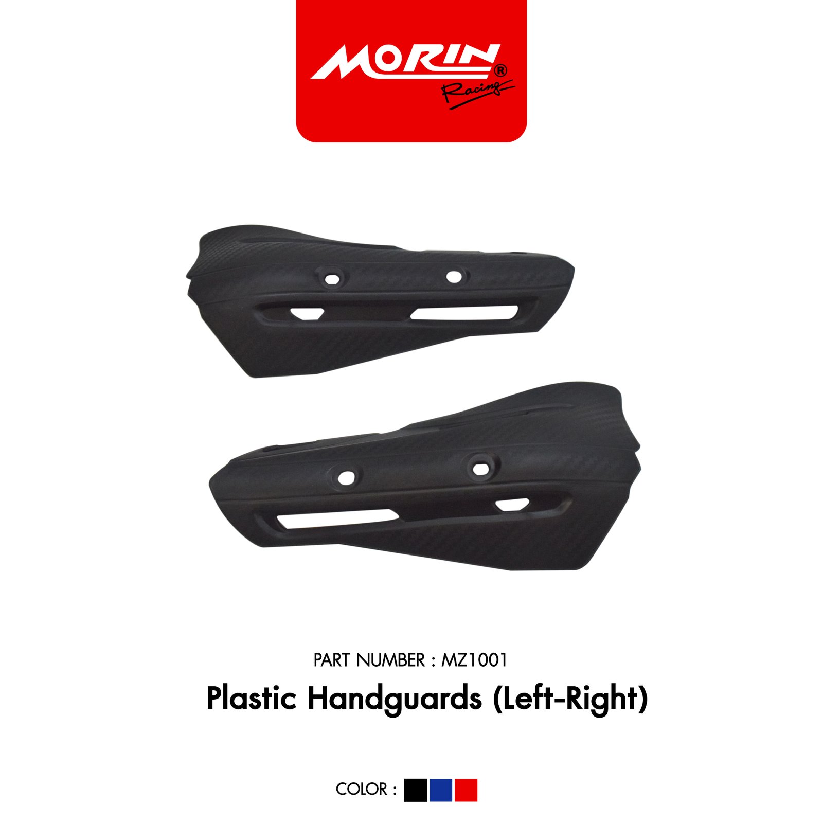 MZ1001-Black-W พลาสติกการ์ดแฮนด์ ซ้าย-ขวา - Image 1
