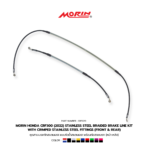 MORIN HONDA CRF300 (2022) ชุดสายเบรคถักสแตนเลส แบบหัวย้ำสแตนเลส พร้อมท่อสายเบรค (หน้า-หลัง)